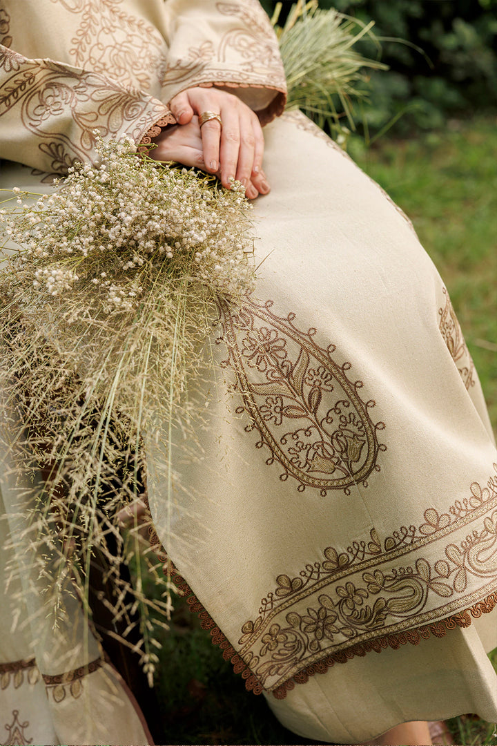 Ivory Willow ivory premium karandi 3-piece with shirt, trouser and shawl, Panache Apparel Winter Garden - image 9 of 9