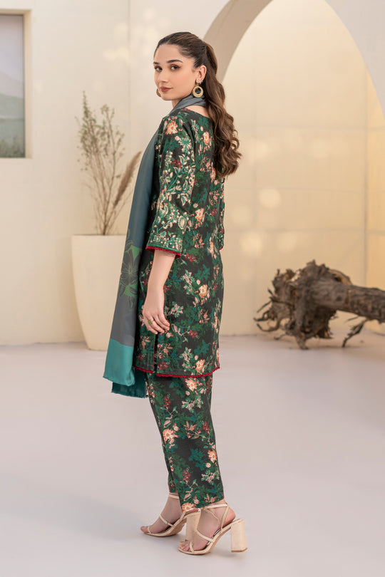 Mistfall Ramadan Edit by Panache Women RTW Embroidered Cotton 3 Piece Espresso - Casual Collection
